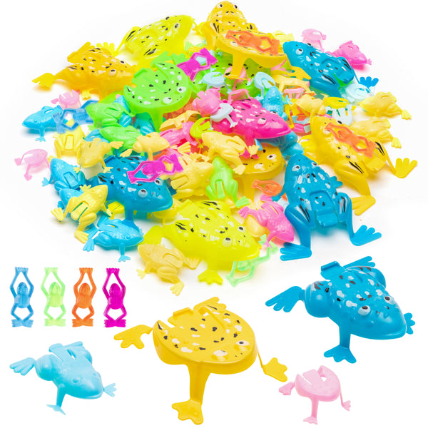 150Pcs Passover Jumping Leap Frog Toys Rubber Stretchable